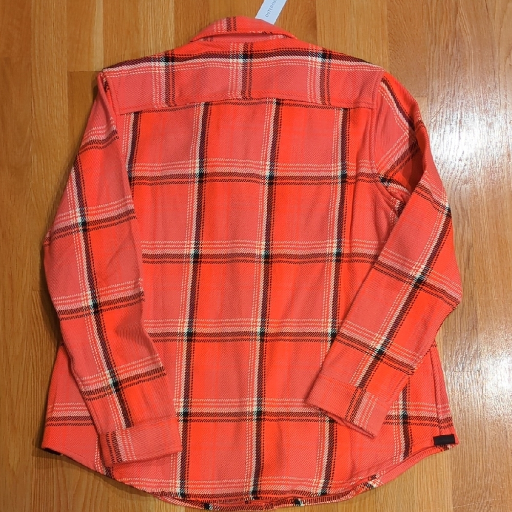 Outerknown Blanket Shirt Women's M/L Pink Cabin Coastal Cottage Casual Granola - Picture 7 of 7